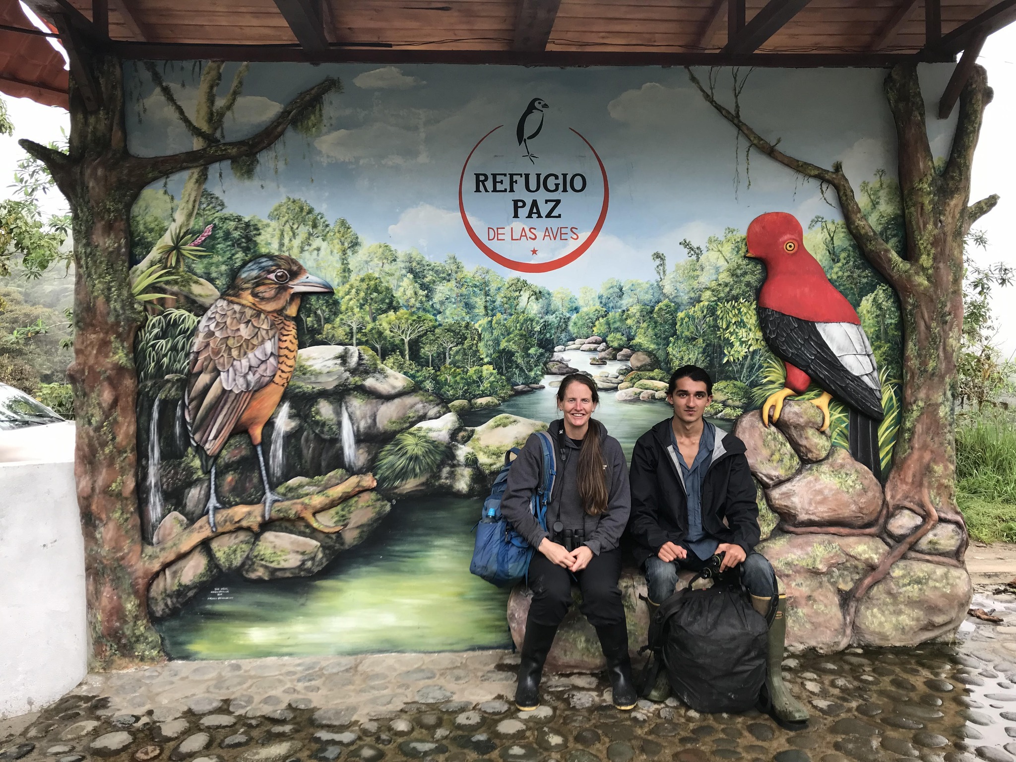 Toni and I at Refugio Paz de las Aves